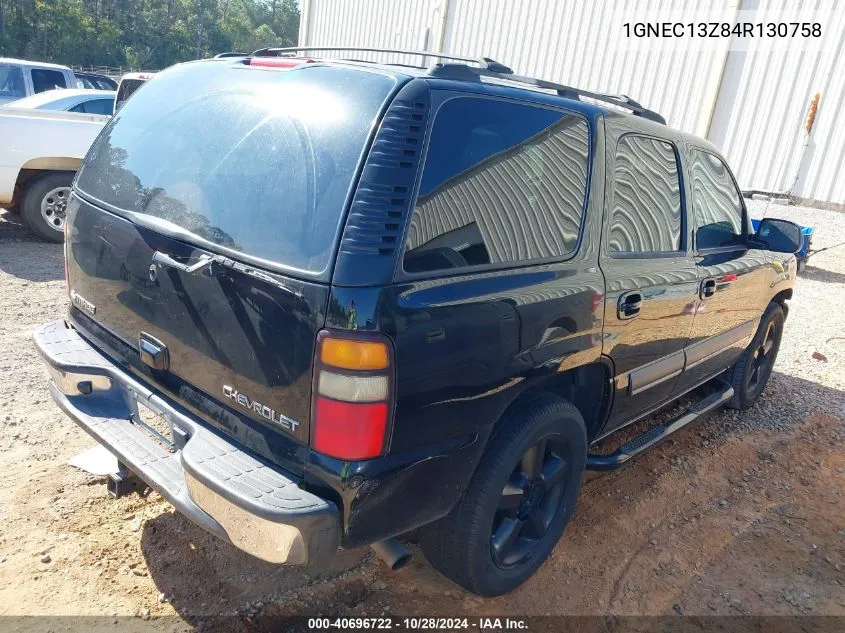 2004 Chevrolet Tahoe Lt VIN: 1GNEC13Z84R130758 Lot: 40696722