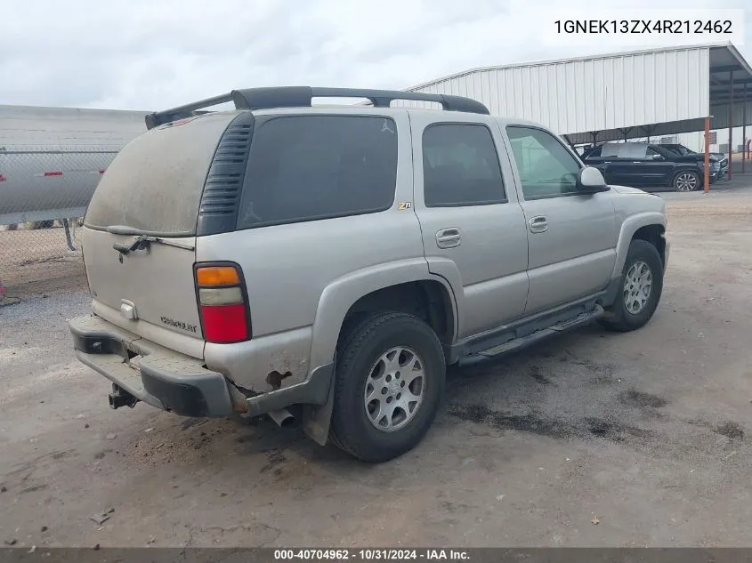 2004 Chevrolet Tahoe Z71 VIN: 1GNEK13ZX4R212462 Lot: 40704962