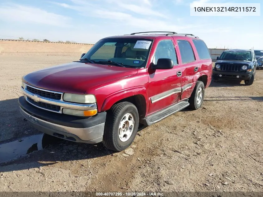 2004 Chevrolet Tahoe Ls VIN: 1GNEK13Z14R211572 Lot: 40707295