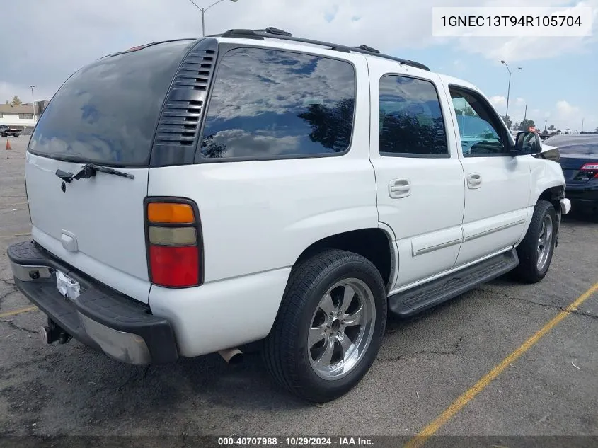 2004 Chevrolet Tahoe Lt VIN: 1GNEC13T94R105704 Lot: 40707988