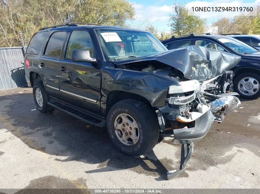 2004 Chevrolet Tahoe Ls VIN: 1GNEC13Z94R319760 Lot: 40730290