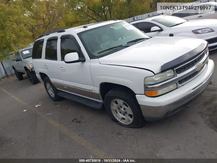 2004 Chevrolet Tahoe Lt VIN: 1GNEK13T94R216997 Lot: 40730818