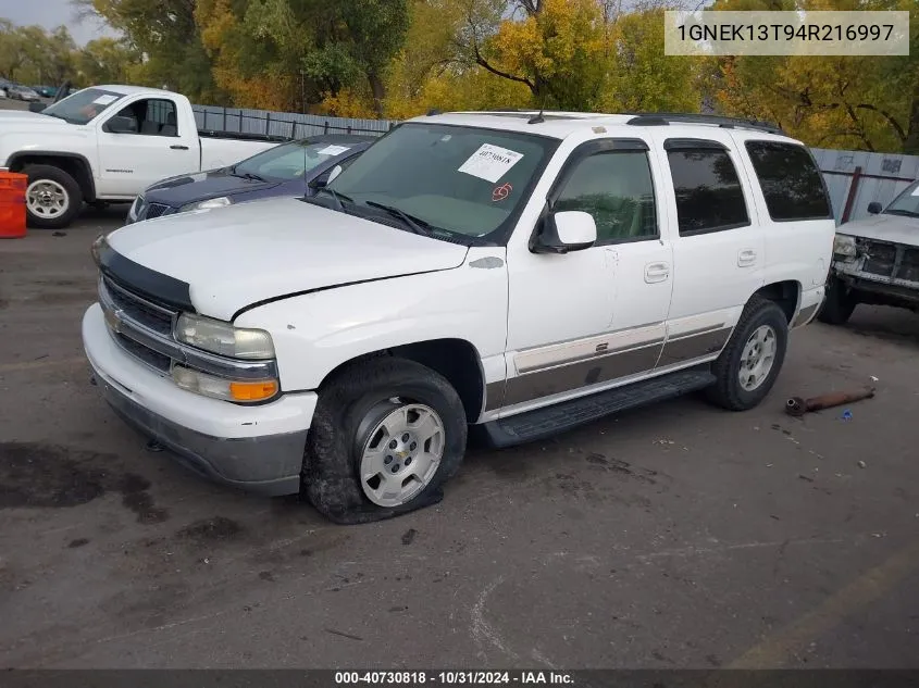 2004 Chevrolet Tahoe Lt VIN: 1GNEK13T94R216997 Lot: 40730818