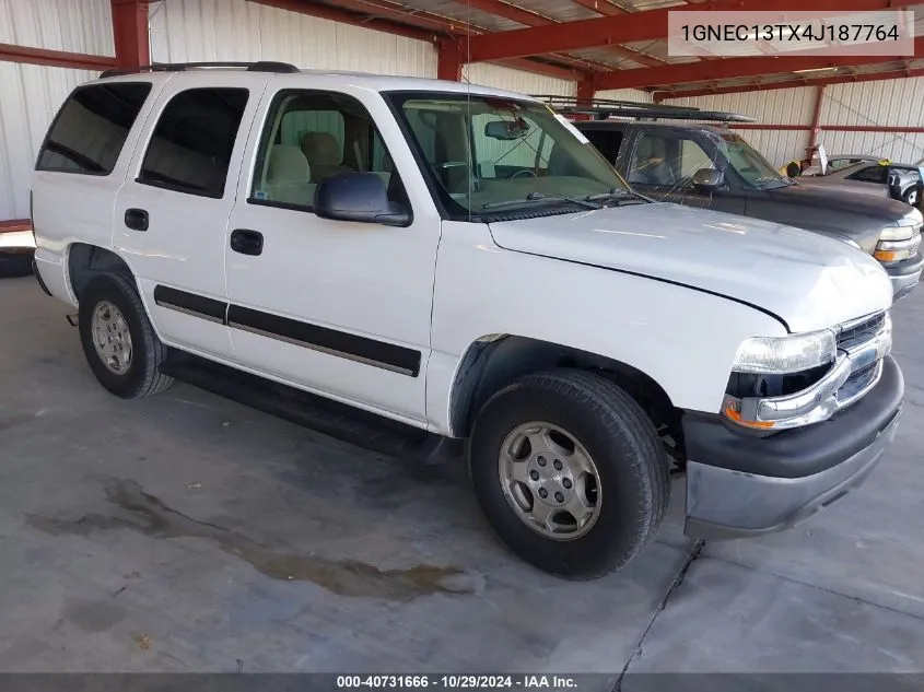 2004 Chevrolet Tahoe Ls VIN: 1GNEC13TX4J187764 Lot: 40731666