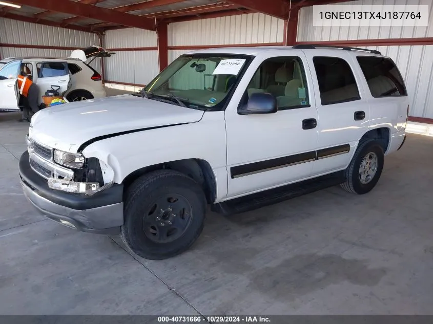 2004 Chevrolet Tahoe Ls VIN: 1GNEC13TX4J187764 Lot: 40731666