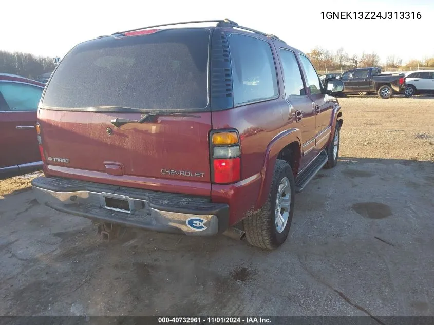 2004 Chevrolet Tahoe Lt VIN: 1GNEK13Z24J313316 Lot: 40732961