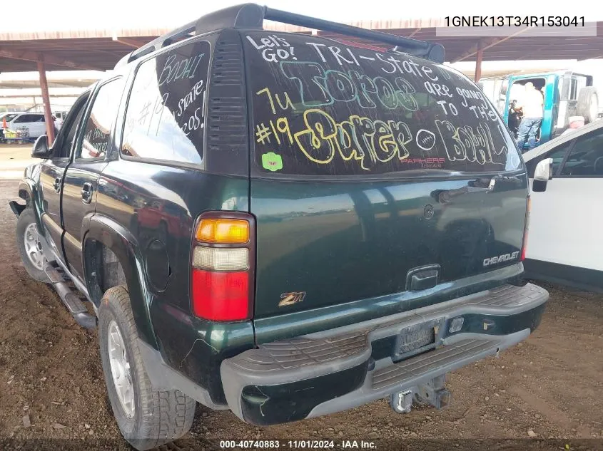 2004 Chevrolet Tahoe Z71 VIN: 1GNEK13T34R153041 Lot: 40740883