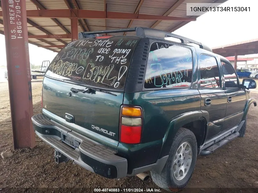 2004 Chevrolet Tahoe Z71 VIN: 1GNEK13T34R153041 Lot: 40740883