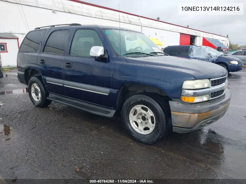 2004 Chevrolet Tahoe Ls VIN: 1GNEC13V14R124216 Lot: 40764260