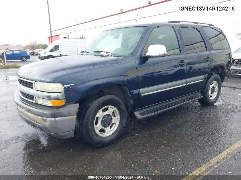 2004 Chevrolet Tahoe Ls VIN: 1GNEC13V14R124216 Lot: 40764260