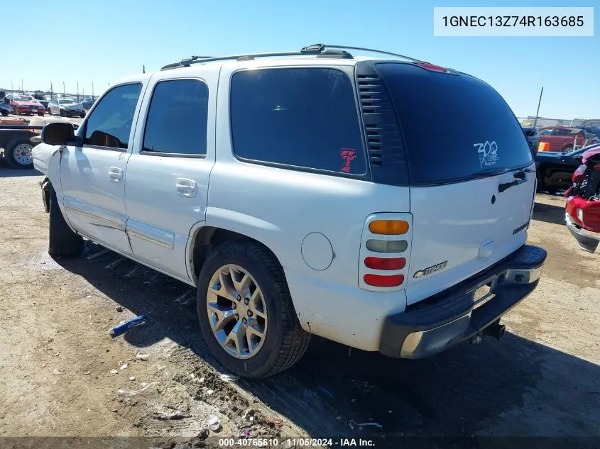 2004 Chevrolet Tahoe Lt VIN: 1GNEC13Z74R163685 Lot: 40765610