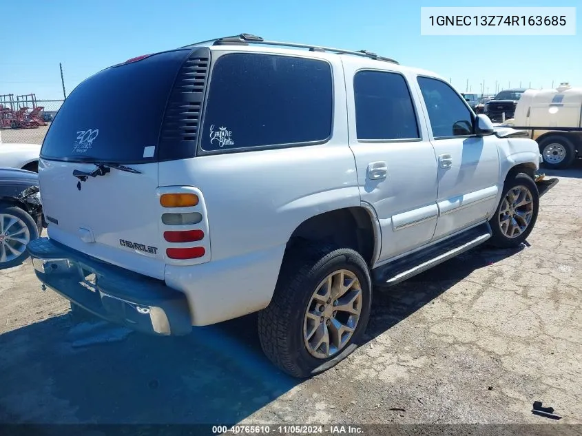 2004 Chevrolet Tahoe Lt VIN: 1GNEC13Z74R163685 Lot: 40765610