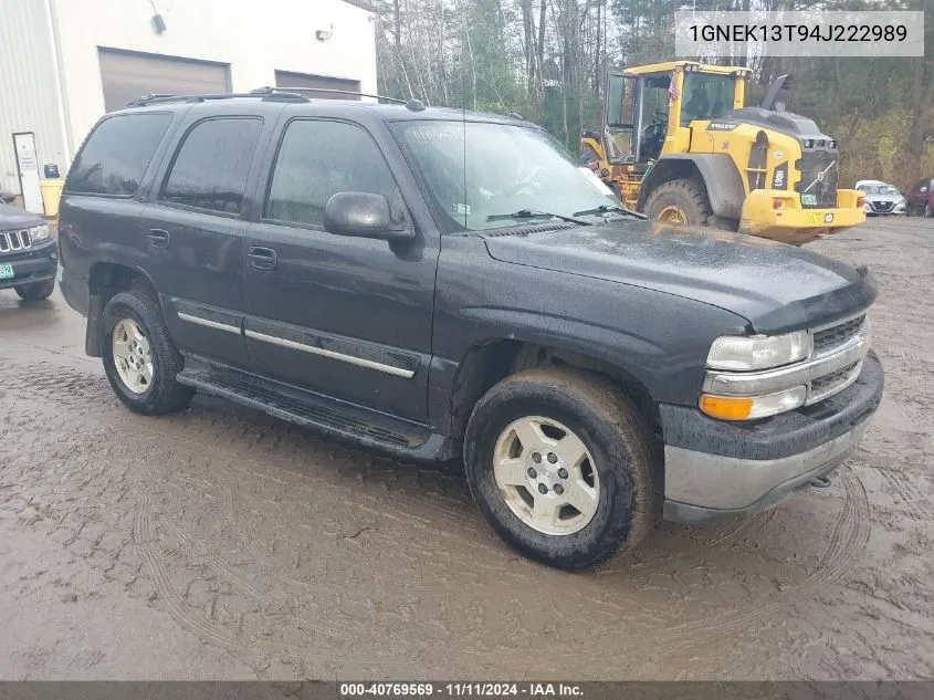 2004 Chevrolet Tahoe K1500 VIN: 1GNEK13T94J222989 Lot: 40769569