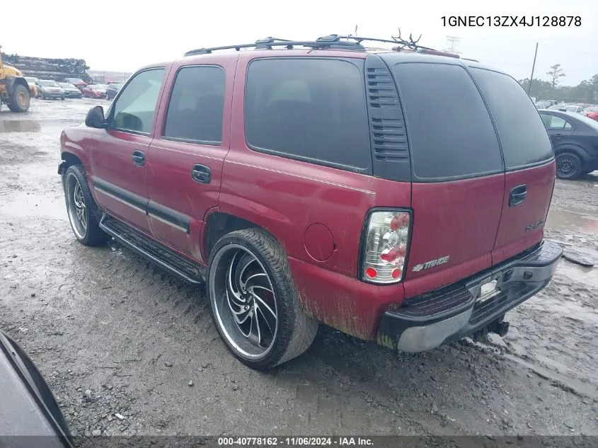 2004 Chevrolet Tahoe Ls VIN: 1GNEC13ZX4J128878 Lot: 40778162