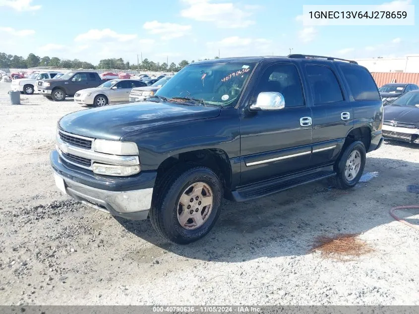 2004 Chevrolet Tahoe Ls VIN: 1GNEC13V64J278659 Lot: 40790636