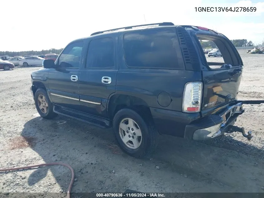 2004 Chevrolet Tahoe Ls VIN: 1GNEC13V64J278659 Lot: 40790636