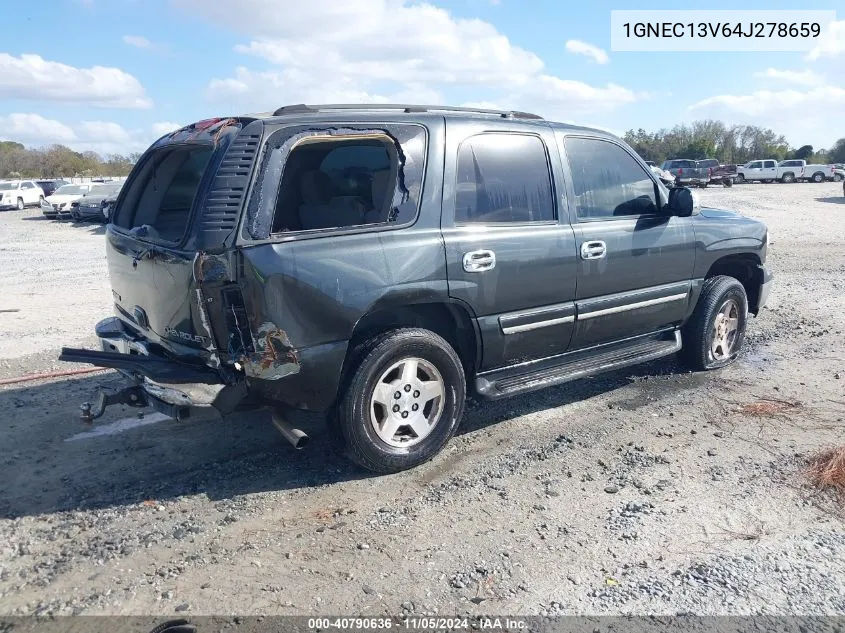 2004 Chevrolet Tahoe Ls VIN: 1GNEC13V64J278659 Lot: 40790636