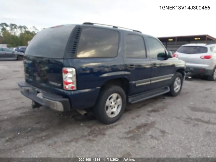 2004 Chevrolet Tahoe Ls VIN: 1GNEK13V14J300456 Lot: 40814934