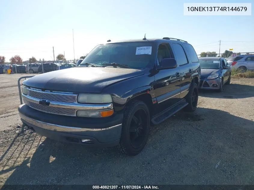 2004 Chevrolet Tahoe Lt VIN: 1GNEK13T74R144679 Lot: 40821207