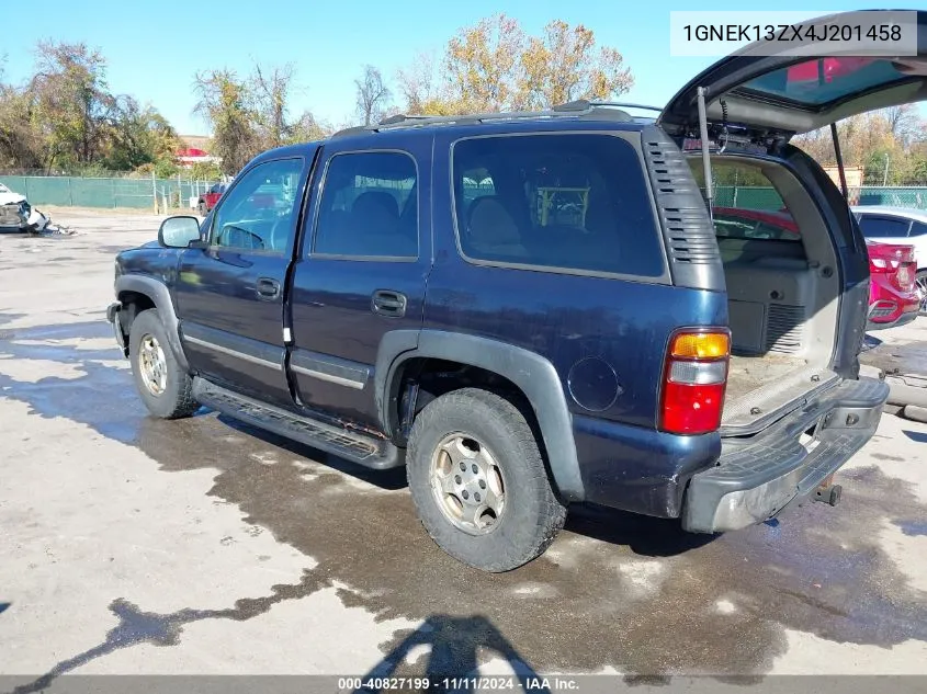 2004 Chevrolet Tahoe Ls VIN: 1GNEK13ZX4J201458 Lot: 40827199