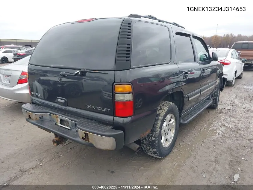 2004 Chevrolet Tahoe Lt VIN: 1GNEK13Z34J314653 Lot: 40828225