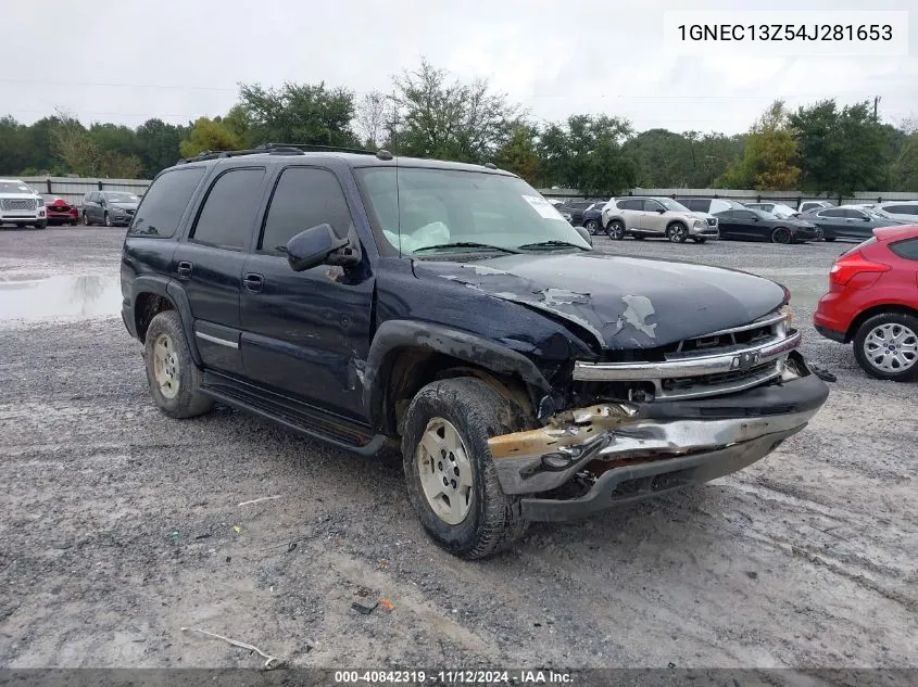 2004 Chevrolet Tahoe Lt VIN: 1GNEC13Z54J281653 Lot: 40842319