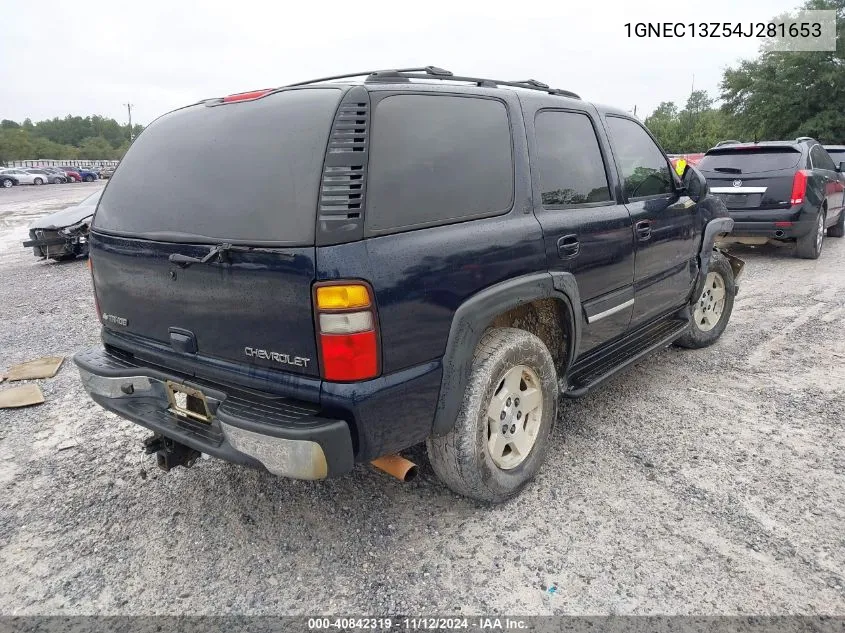 2004 Chevrolet Tahoe Lt VIN: 1GNEC13Z54J281653 Lot: 40842319