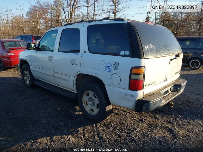 1GNEK13Z34R322897 2004 Chevrolet Tahoe Lt