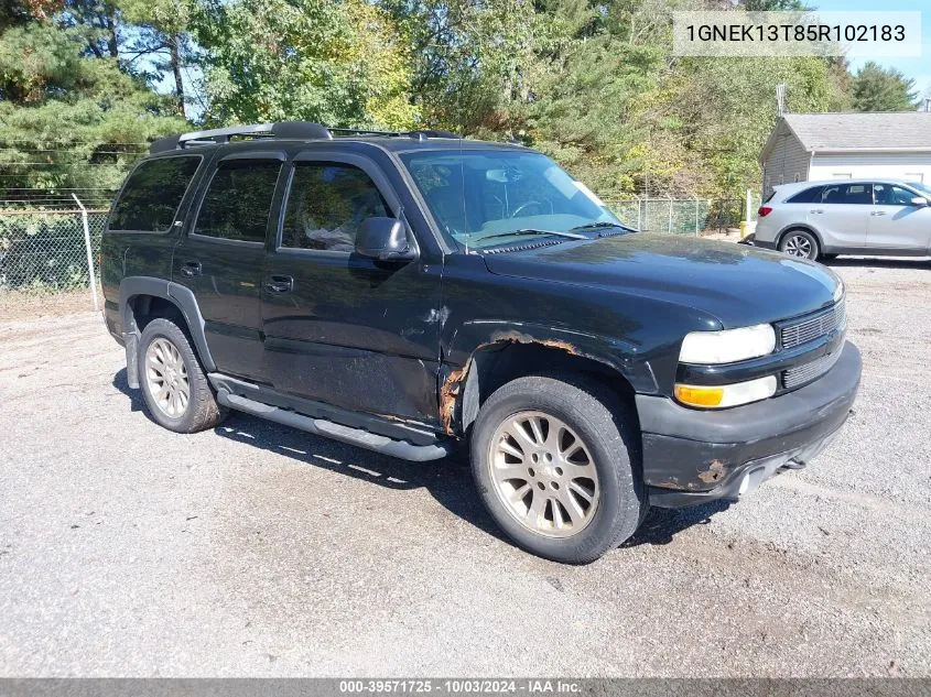 2005 Chevrolet Tahoe Z71 VIN: 1GNEK13T85R102183 Lot: 39571725