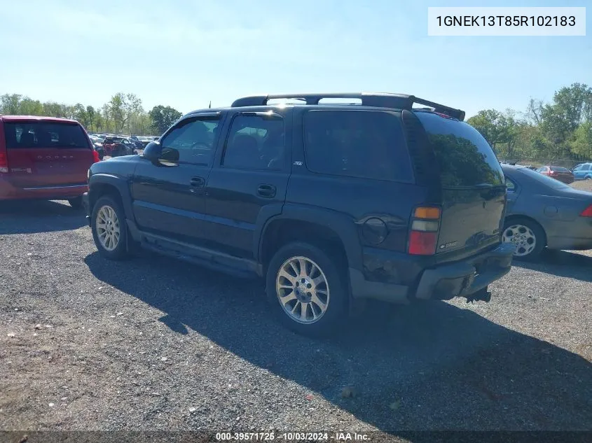 2005 Chevrolet Tahoe Z71 VIN: 1GNEK13T85R102183 Lot: 39571725