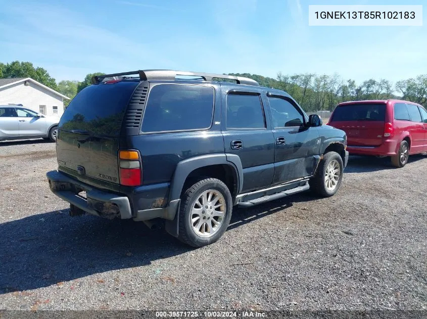 2005 Chevrolet Tahoe Z71 VIN: 1GNEK13T85R102183 Lot: 39571725