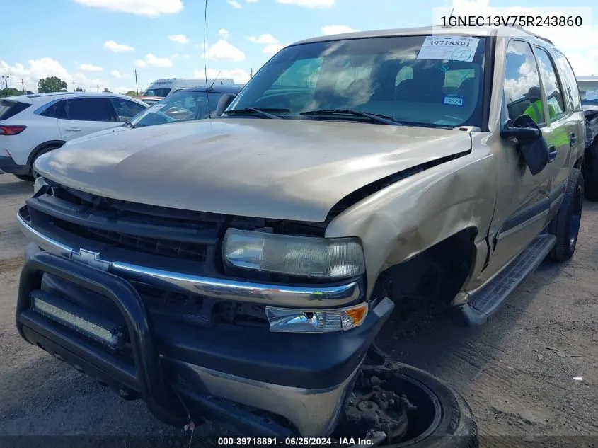 2005 Chevrolet Tahoe Ls VIN: 1GNEC13V75R243860 Lot: 39718891