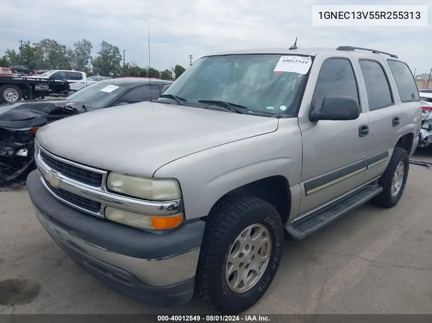 2005 Chevrolet Tahoe Ls VIN: 1GNEC13V55R255313 Lot: 40012549