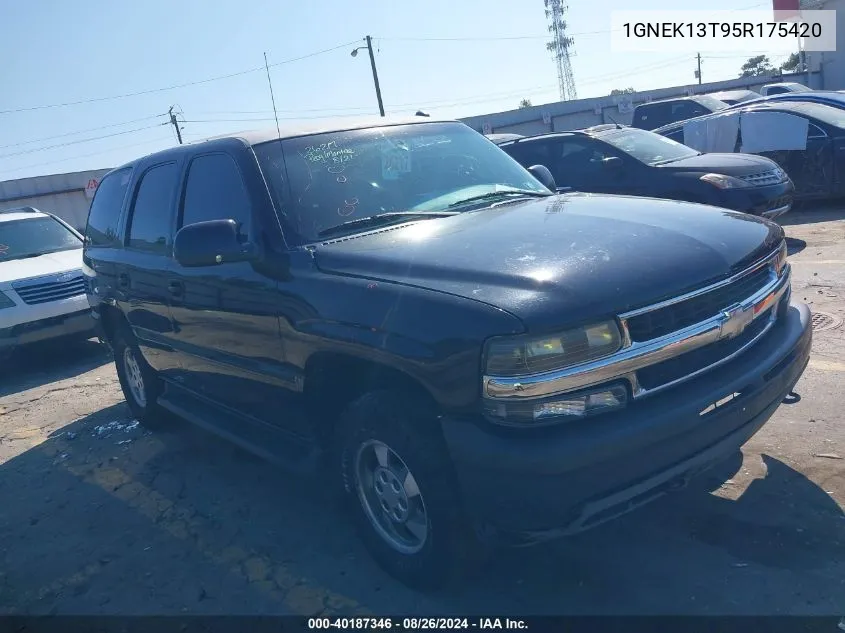 2005 Chevrolet Tahoe Ls VIN: 1GNEK13T95R175420 Lot: 40187346