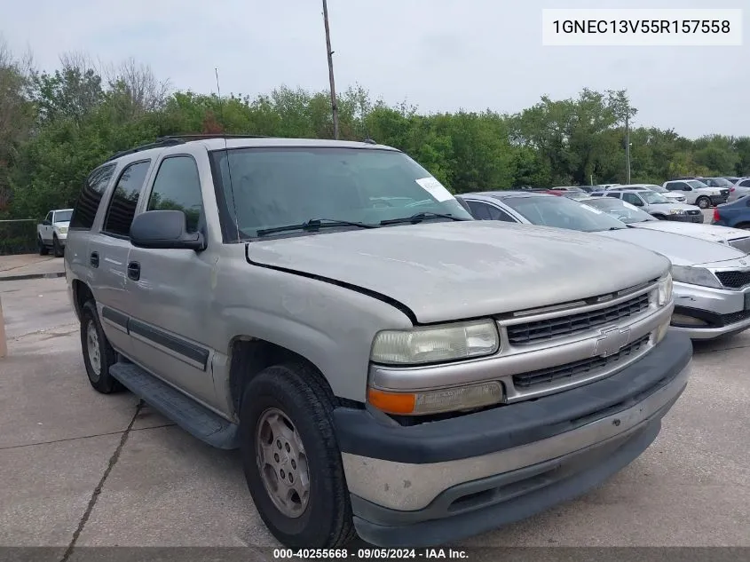 2005 Chevrolet Tahoe Ls VIN: 1GNEC13V55R157558 Lot: 40255668