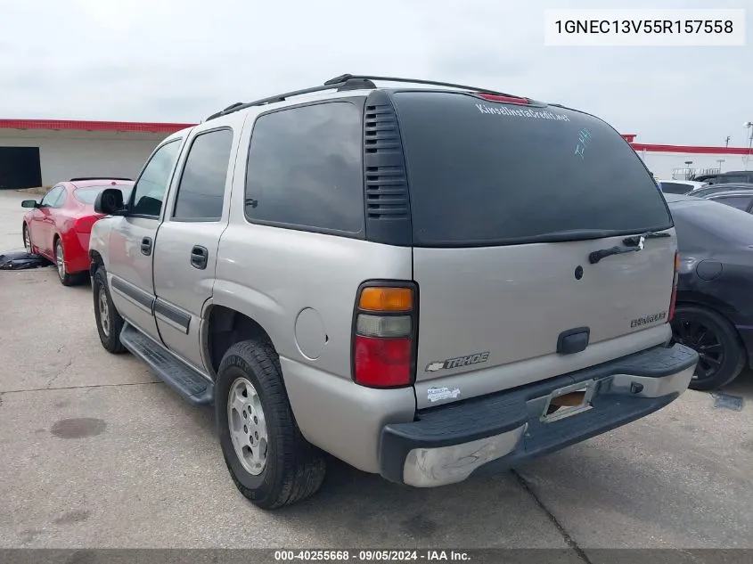 2005 Chevrolet Tahoe Ls VIN: 1GNEC13V55R157558 Lot: 40255668