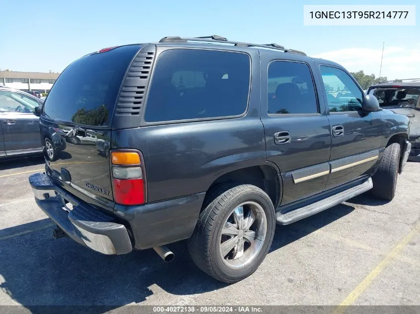 2005 Chevrolet Tahoe C1500 VIN: 1GNEC13T95R214777 Lot: 40272138