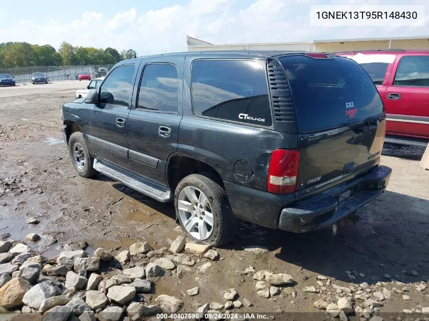 2005 Chevrolet Tahoe Ls VIN: 1GNEK13T95R148430 Lot: 40407595