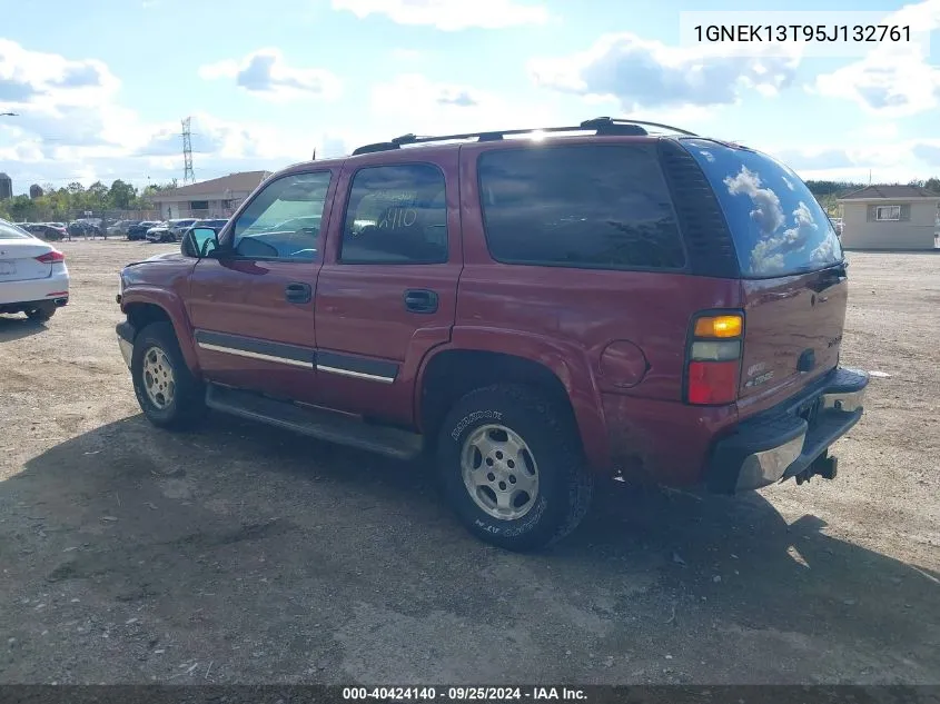 2005 Chevrolet Tahoe Ls VIN: 1GNEK13T95J132761 Lot: 40424140