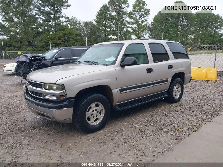 2005 Chevrolet Tahoe Ls VIN: 1GNEK13T05R108821 Lot: 40431755