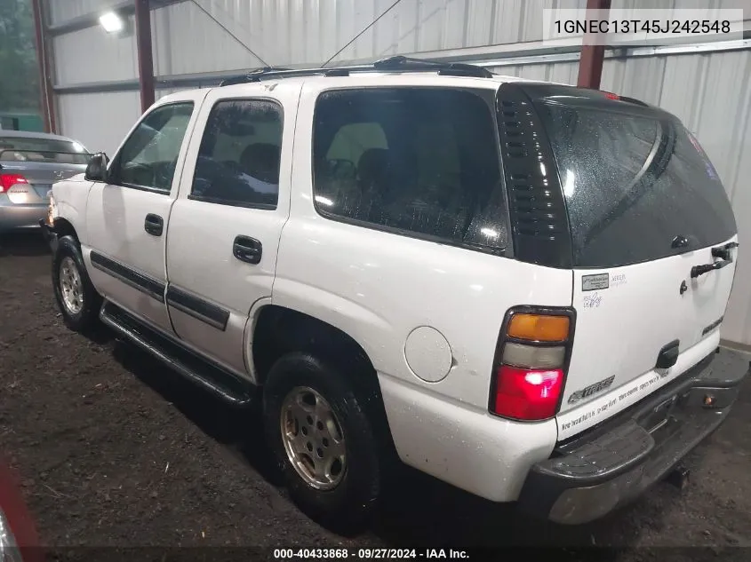 2005 Chevrolet Tahoe Ls VIN: 1GNEC13T45J242548 Lot: 40433868