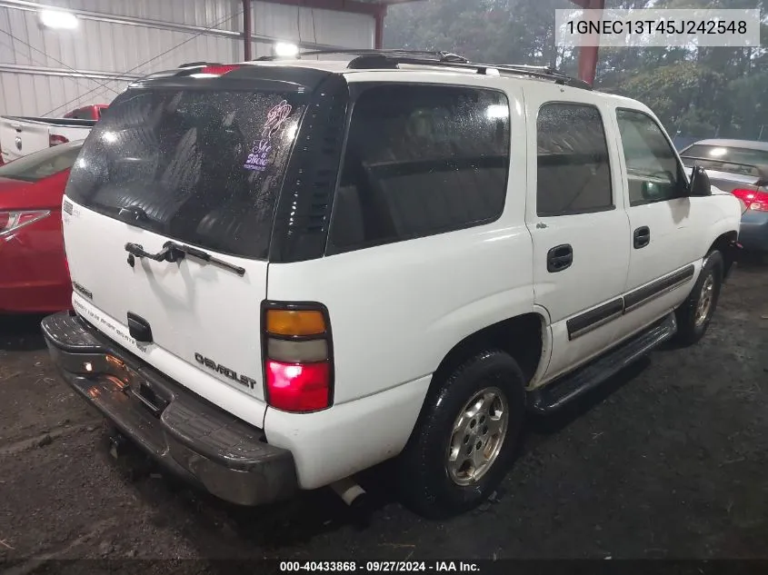 2005 Chevrolet Tahoe Ls VIN: 1GNEC13T45J242548 Lot: 40433868