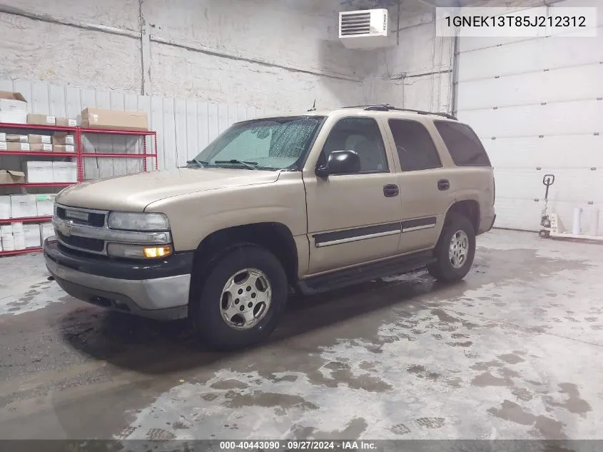 2005 Chevrolet Tahoe Ls VIN: 1GNEK13T85J212312 Lot: 40443090