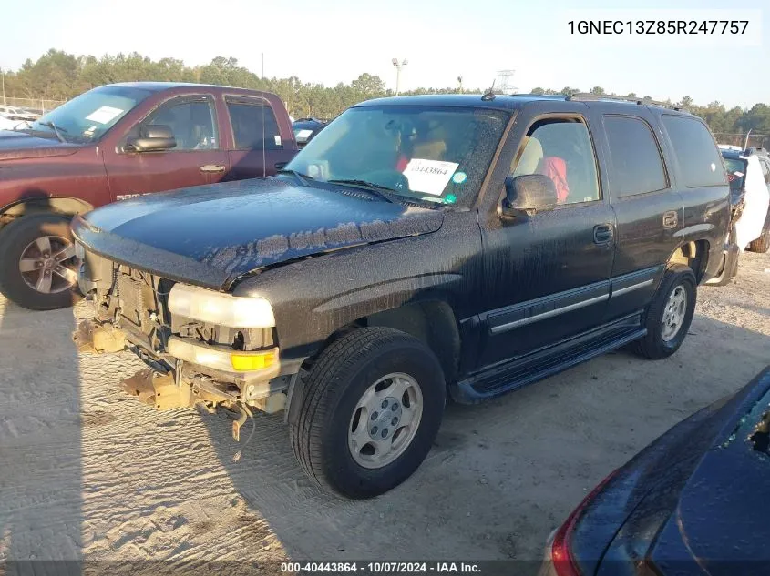 2005 Chevrolet Tahoe Ls VIN: 1GNEC13Z85R247757 Lot: 40443864