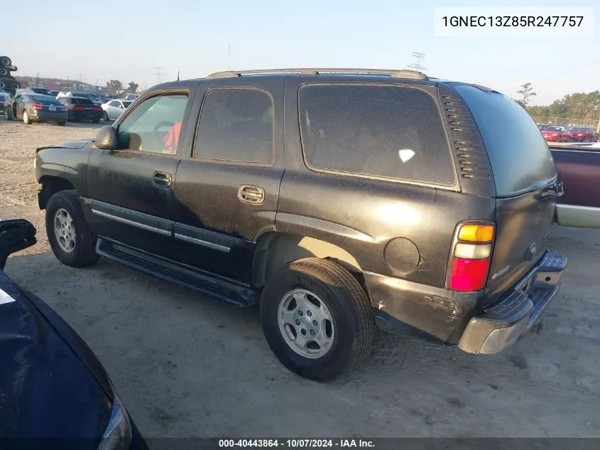 2005 Chevrolet Tahoe Ls VIN: 1GNEC13Z85R247757 Lot: 40443864