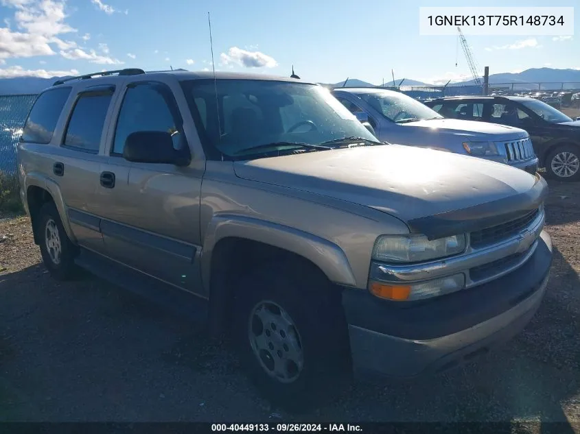 2005 Chevrolet Tahoe Ls VIN: 1GNEK13T75R148734 Lot: 40449133