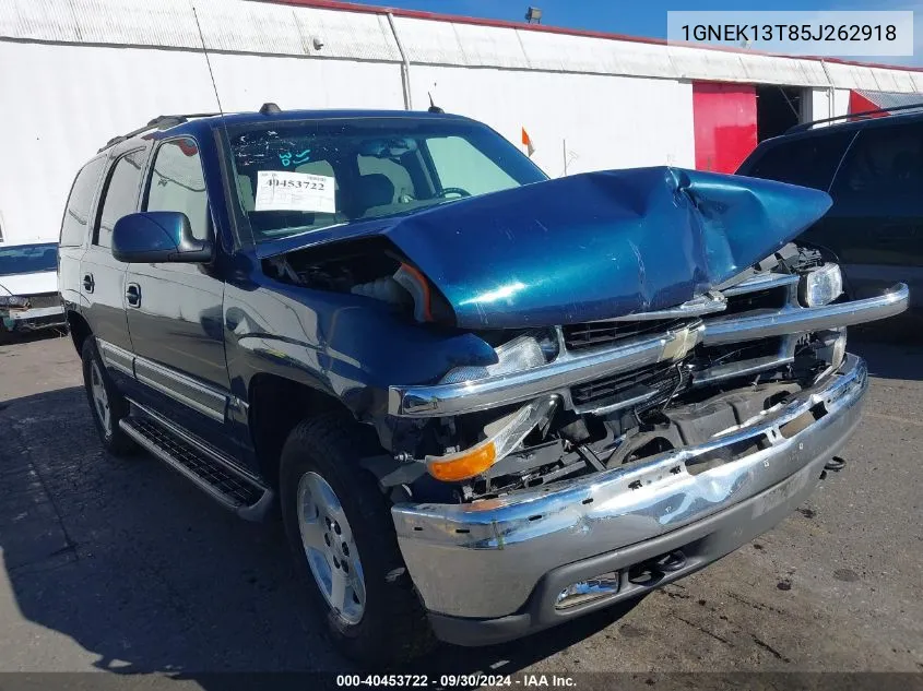 2005 Chevrolet Tahoe K1500 VIN: 1GNEK13T85J262918 Lot: 40453722