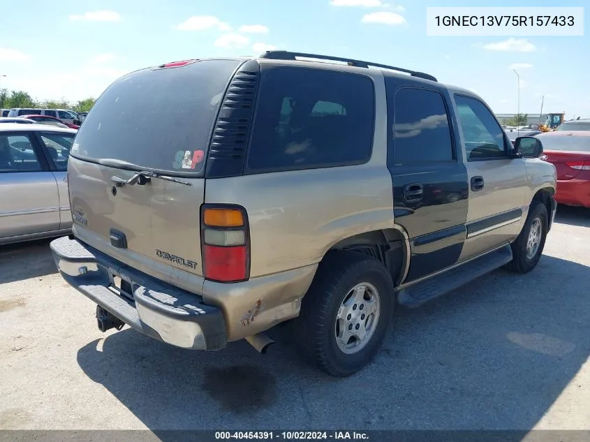 2005 Chevrolet Tahoe Ls VIN: 1GNEC13V75R157433 Lot: 40454391