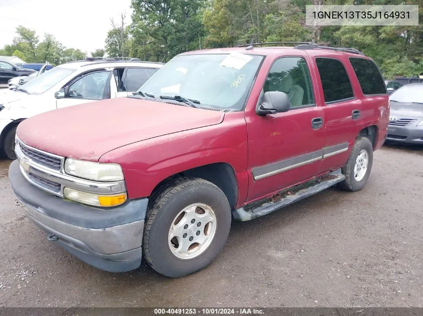 2005 Chevrolet Tahoe Ls VIN: 1GNEK13T35J164931 Lot: 40491253