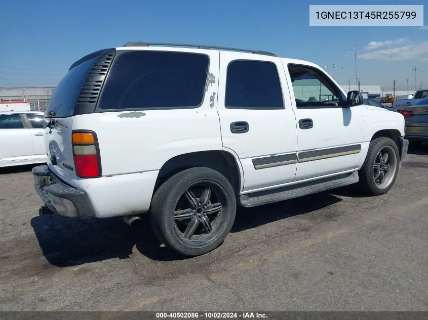 2005 Chevrolet Tahoe Ls VIN: 1GNEC13T45R255799 Lot: 40502086